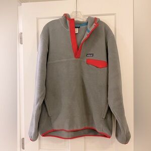 Patagonia Gray Synchilla Snap Fleece Pullover- Size Large